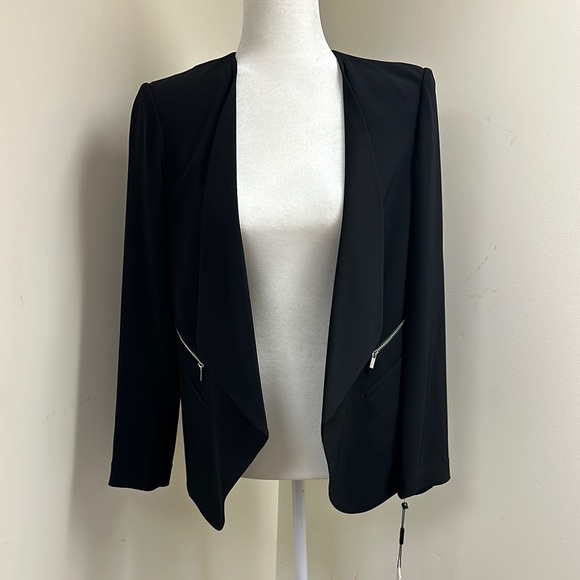 Calvin Klein Black Asymmetrical Suit Jacket - Picture 1 of 5
